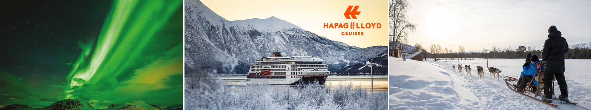 Hapag-Lloyd Cruises expeditieschip HANSEATIC nature tijdens een winterexpeditie in Noorwegen